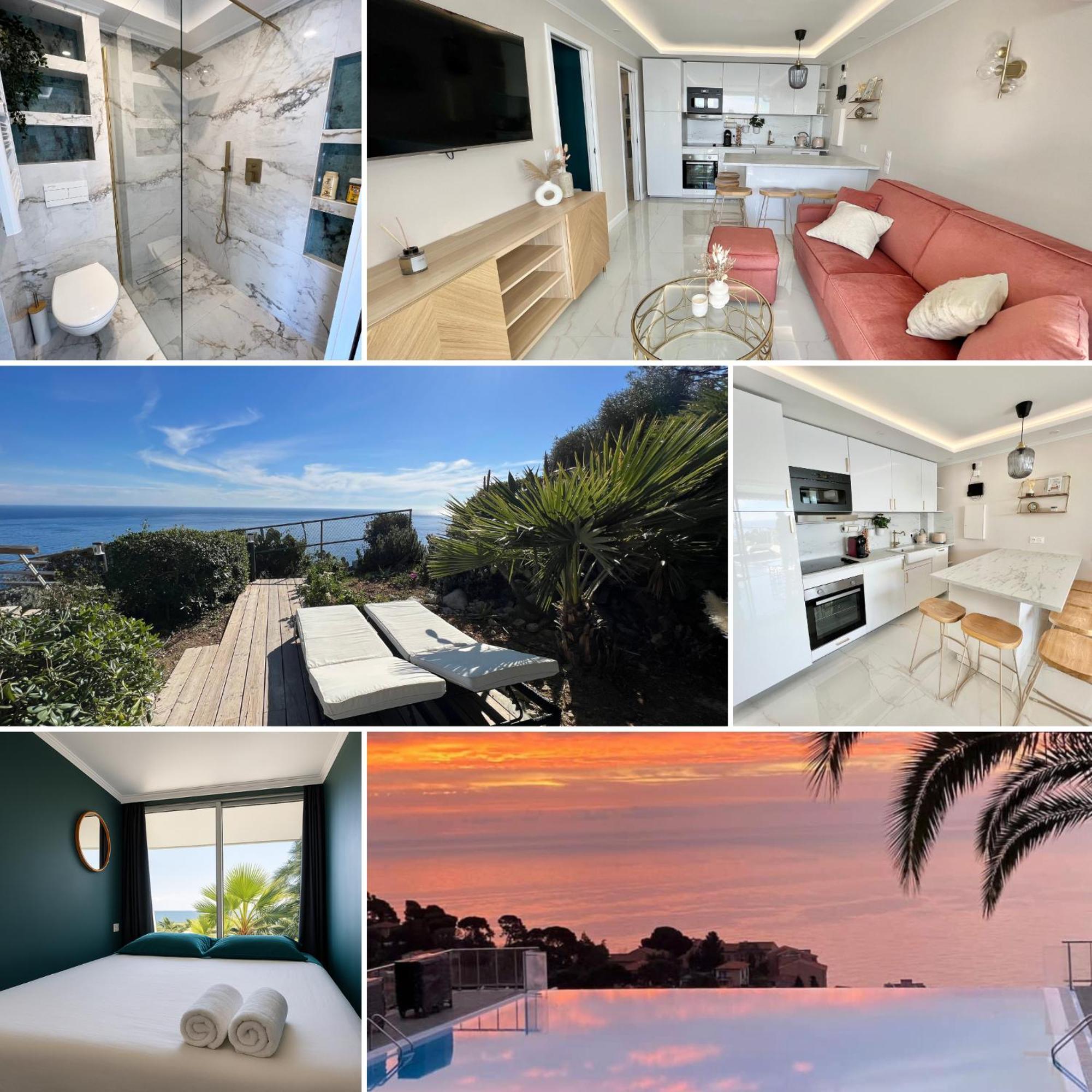 Luxueux Appartement - Vue Mer - Piscine - Free Parking - Monaco Cap-d'Ail Εξωτερικό φωτογραφία
